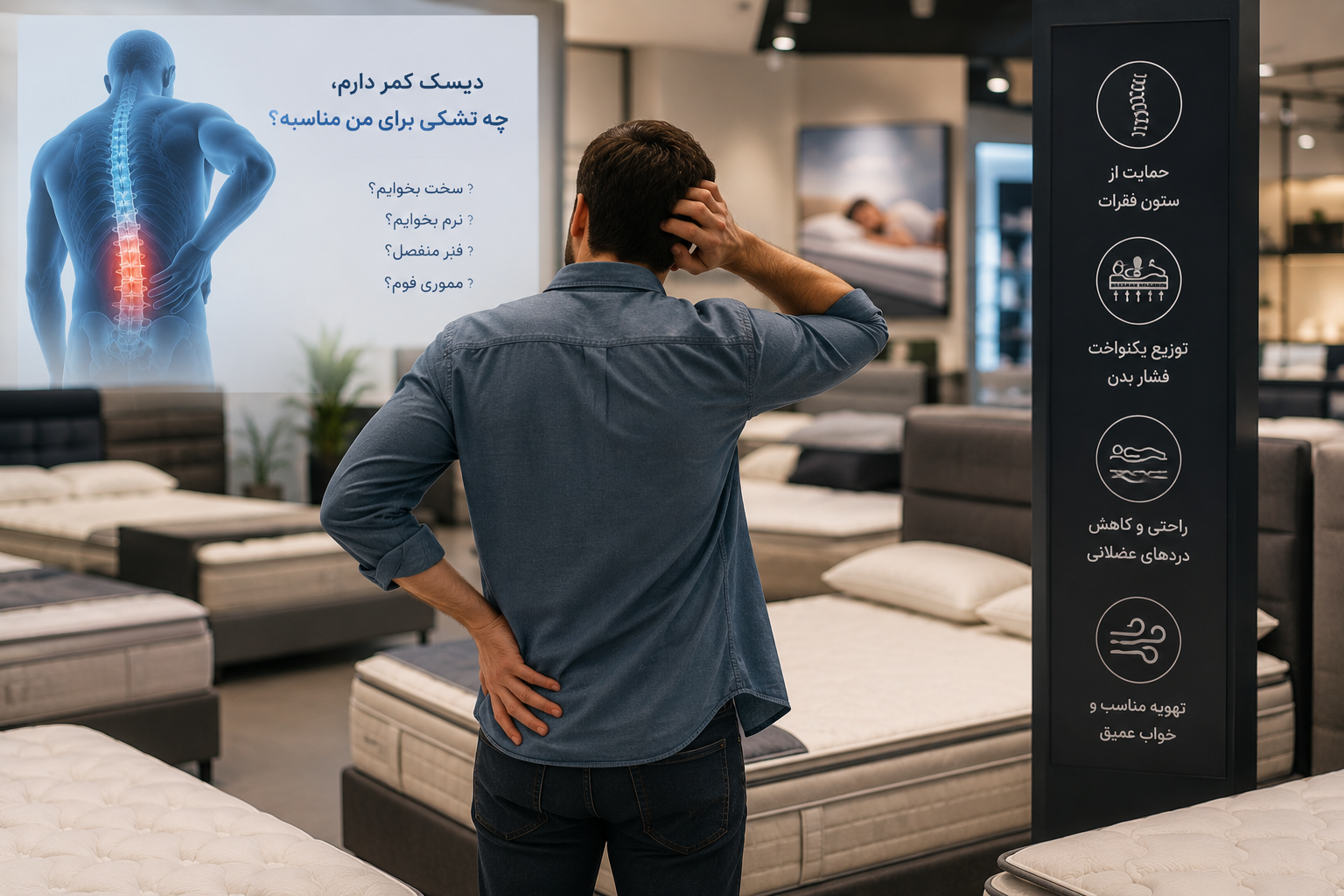 برای دیسک کمر چه تشکی تهیه کنم؟