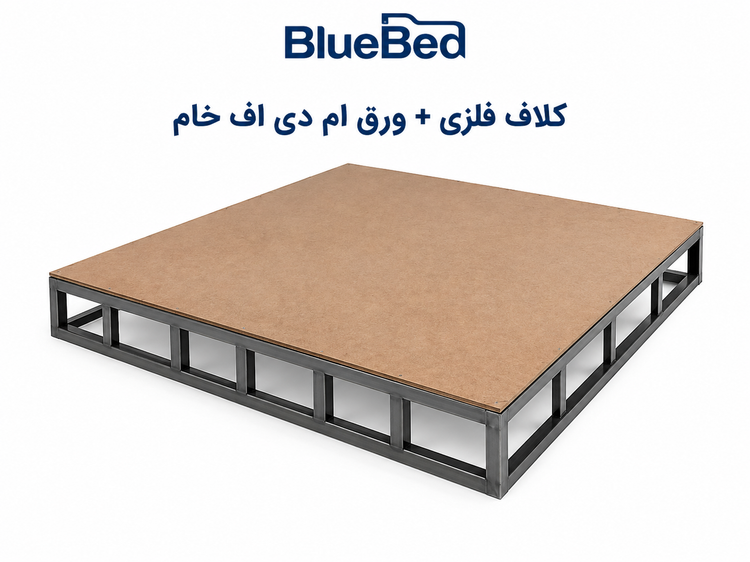 باکس هتلی ثابت 120 ×200 مدل نور | کلاف فلزی